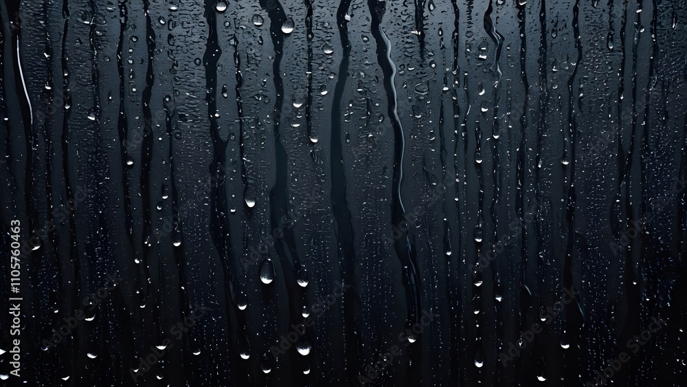 Rain Overlay on Glass Creating a Moody Atmosphere with Water Droplets and Streaks at Night Rain Overlay on Glass Creating a Moody Atmosphere with Water Droplets and Streaks at Night