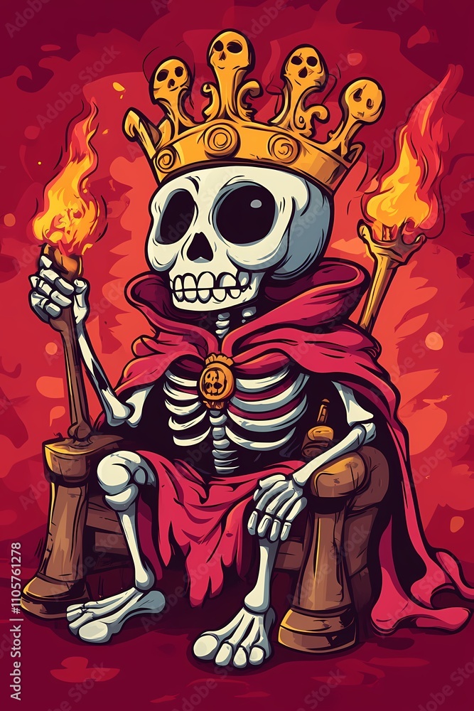 The Reigning Skeleton King: A fiery throne, a skull's dominion The Reigning Skeleton King: A fiery throne, a skull's dominion