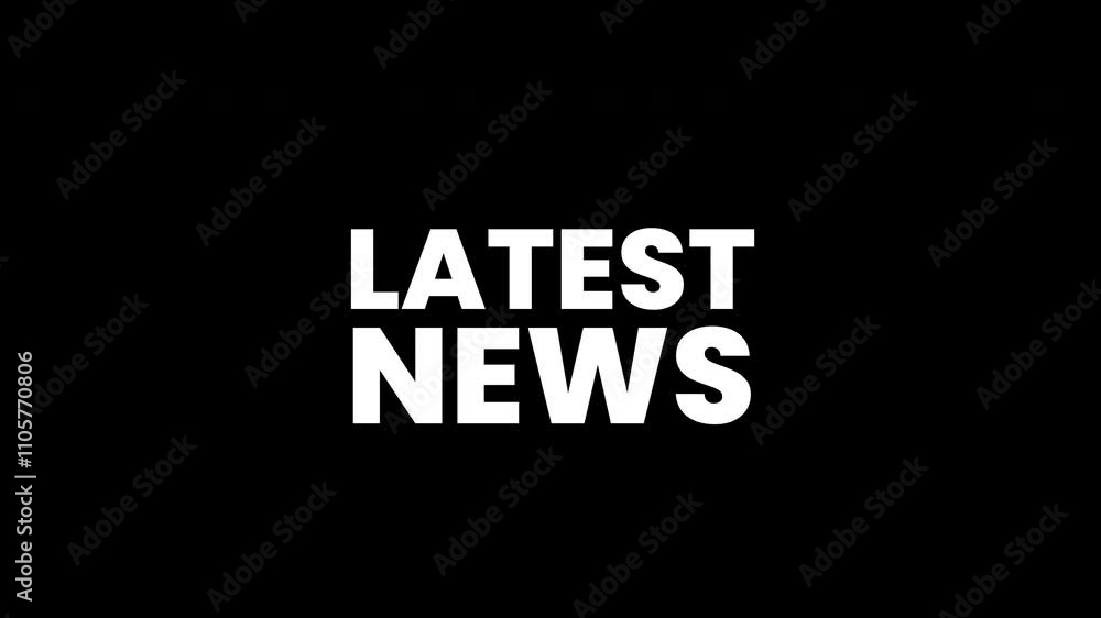 latest news text with flash fire transitions.4K motion animation. latest news text with flash fire transitions.4K motion animation.