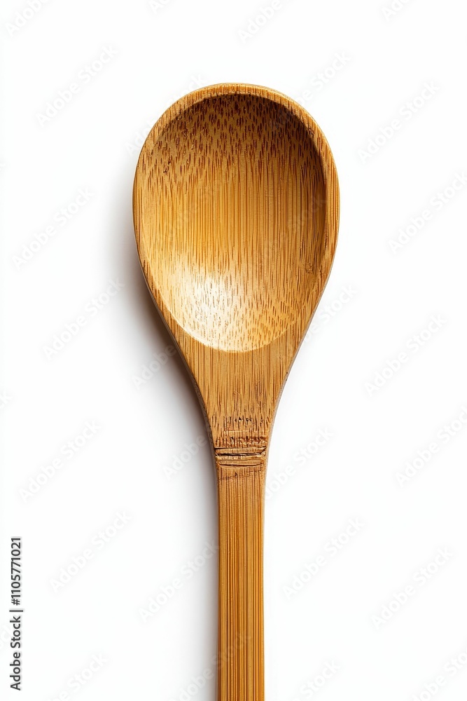 Wooden spoon; simple, light-colored, bowl-shaped. Wooden spoon; simple, light-colored, bowl-shaped.
