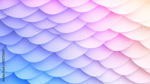 Soft pastel scales create serene gradient of pink and blue hues, evoking calming atmosphere. This abstract design is perfect for backgrounds or artistic projects