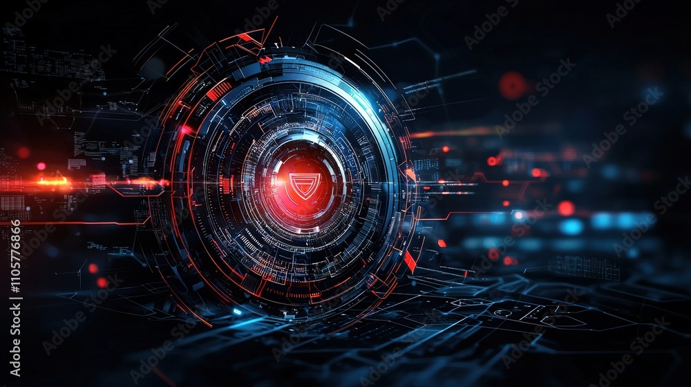 Fototapeta premium Digital wallet interface compliance and innovation in technology cyber environment abstract viewpoint security concept