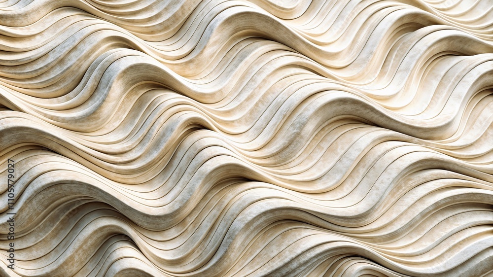 Wavy textured paper with smooth lines for backgrounds and design elements Wavy textured paper with smooth lines for backgrounds and design elements