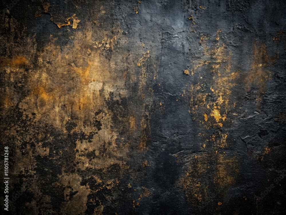 Fototapeta premium Black Grunge Texture Abstract Background - Dark Wall, Vintage Aesthetic, Copy Space for Creative Designs, Wallpaper, and Banners