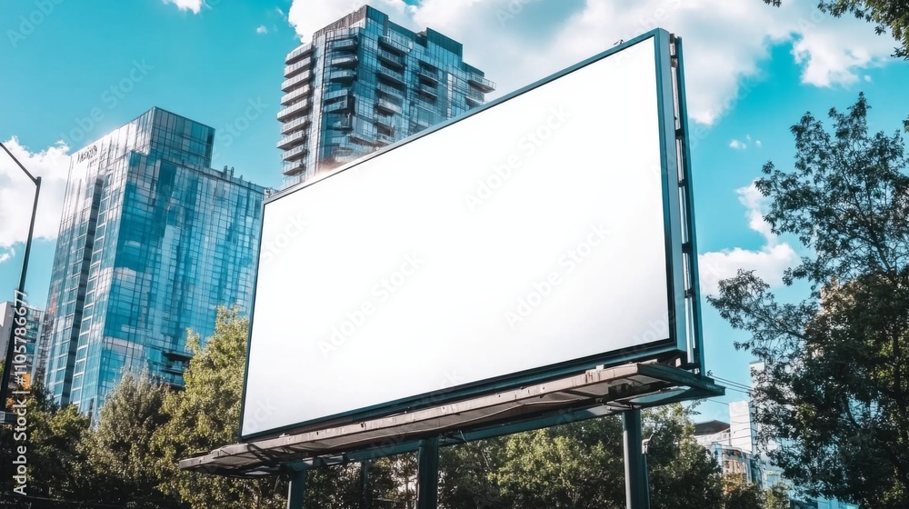 Fototapeta premium Mockup of a blank billboard in PSD format available for free download