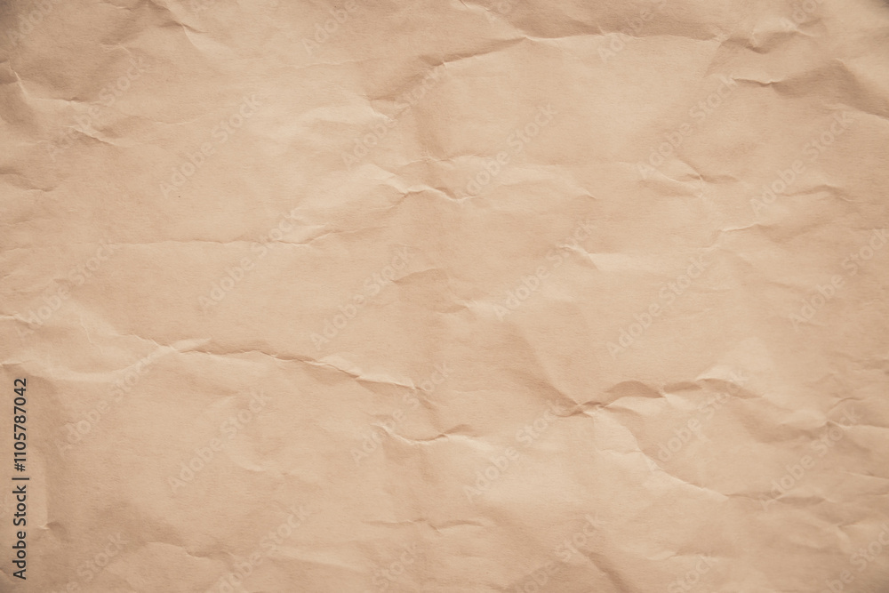 close-up of crumpled brown paper, revealing a texture reminiscent of aged parchment close-up of crumpled brown paper, revealing a texture reminiscent of aged parchment