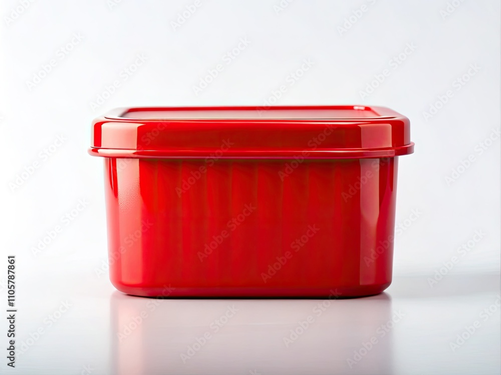 Isolated Red Container on White Background for Conceptual Photography - Minimalistic Design, Product Showcase, Modern Art, Commercial Use, Eye-catching Visuals Isolated Red Container on White Background for Conceptual Photography - Minimalistic Design, Product Showcase, Modern Art, Commercial Use, Eye-catching Visuals