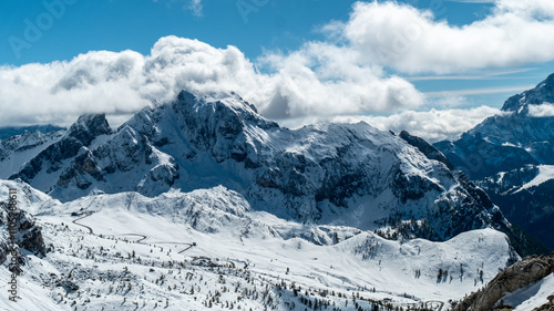 Majestic Dolomites: A Panoramic Winter Dreamscape