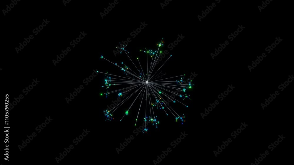 Animation of Growing, Spreading and Branching Colorful AI Neural Network Illustrating Artificial Intelligence Models or Social Media Algorithms Machine Learning, Chatbot, and Large Language Models