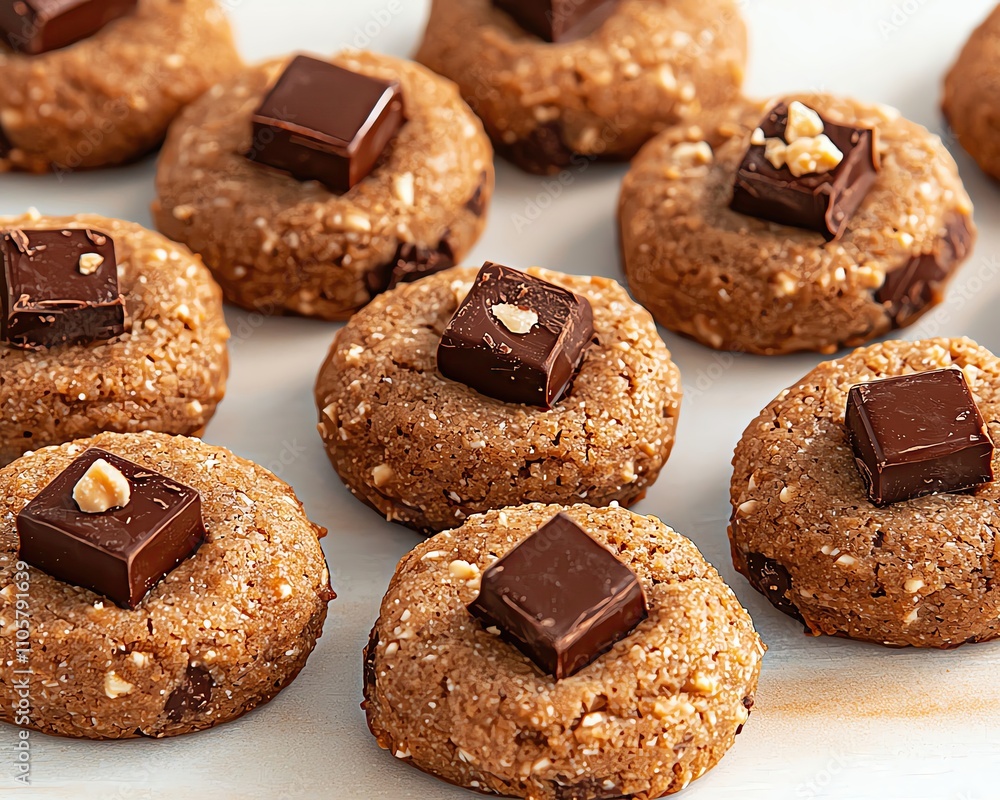 Gluten free delight Delicious cookies with chocolate chunks. Gluten free delight Delicious cookies with chocolate chunks.