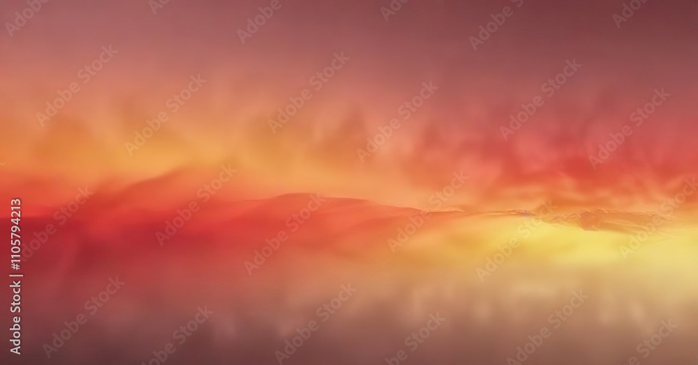 Soft and dreamy red and yellow gradient with subtle grain effect, delicate, ethereal, light