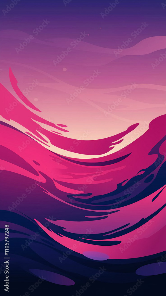 Abstract Swirling Pink and Purple Forms Abstract Swirling Pink and Purple Forms