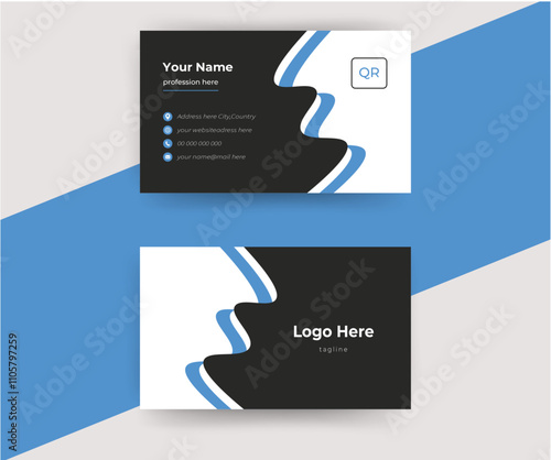 Business card for business and personal use. Vector illustration design.