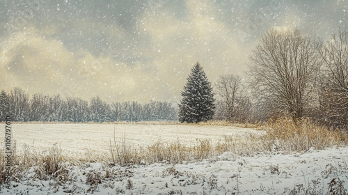 Wallpaper Mural A beautiful, serene winter landscape featuring snow-covered trees Torontodigital.ca