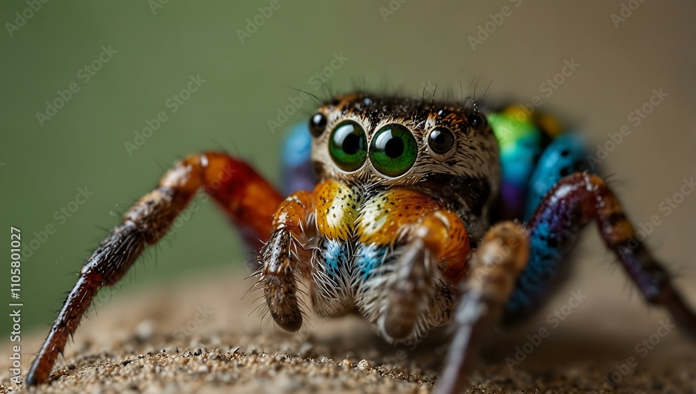 Fototapeta premium Colorful spider close-up.