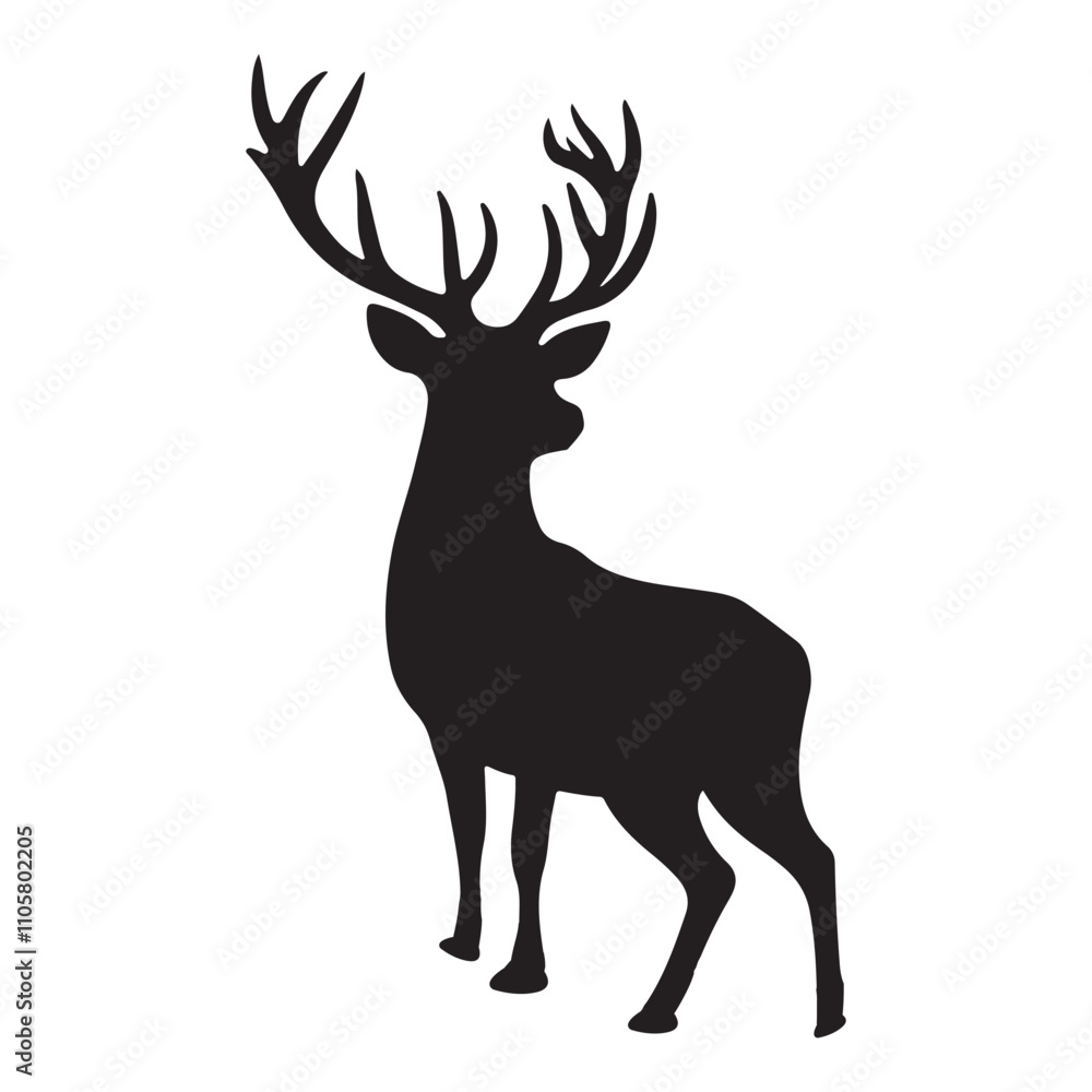 Deer vector silhouette art illustration Deer vector silhouette art illustration