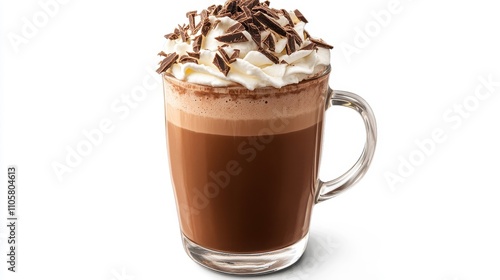 Creamy Artisan Chocolate Latte with Tasty Toppings