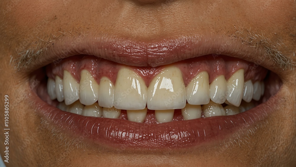 Fototapeta premium Combined removable denture made from acetone and acrylic.