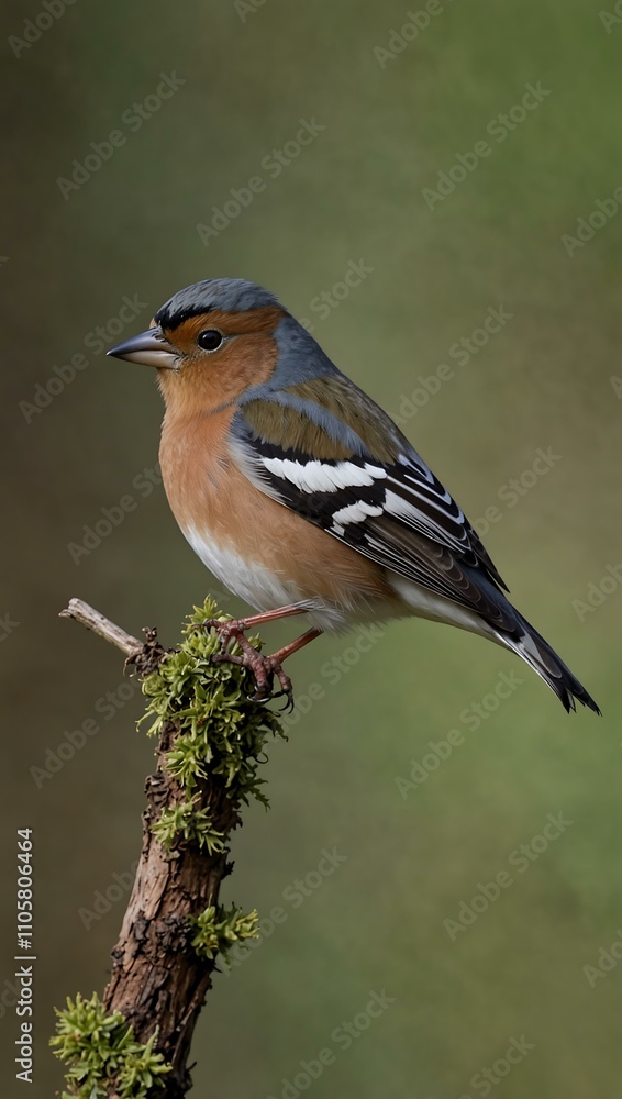 Fototapeta premium Common chaffinch bird (Fringilla coelebs).