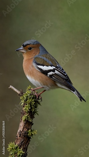 Common chaffinch bird (Fringilla coelebs).