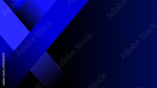 Fading perspective type blue shapes dark theme background