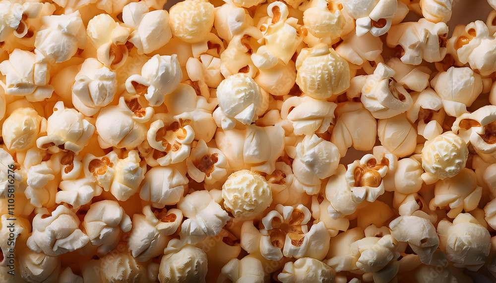 flat view lots of popcorn as background flat view lots of popcorn as background