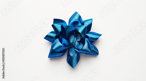 Stunning Blue Ribbon Bow: A Festive Gift Decoration