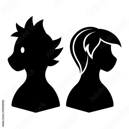 Dash and NEM icon silhouette on White background 