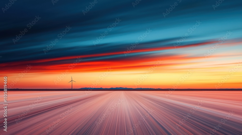 A stunning sunset over a tranquil landscape, showcasing vibrant colors blending seamlessly in the sky and reflecting on the ground. A stunning sunset over a tranquil landscape, showcasing vibrant colors blending seamlessly in the sky and reflecting on the ground.