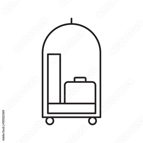 Hotel service icon Thin isolated logo