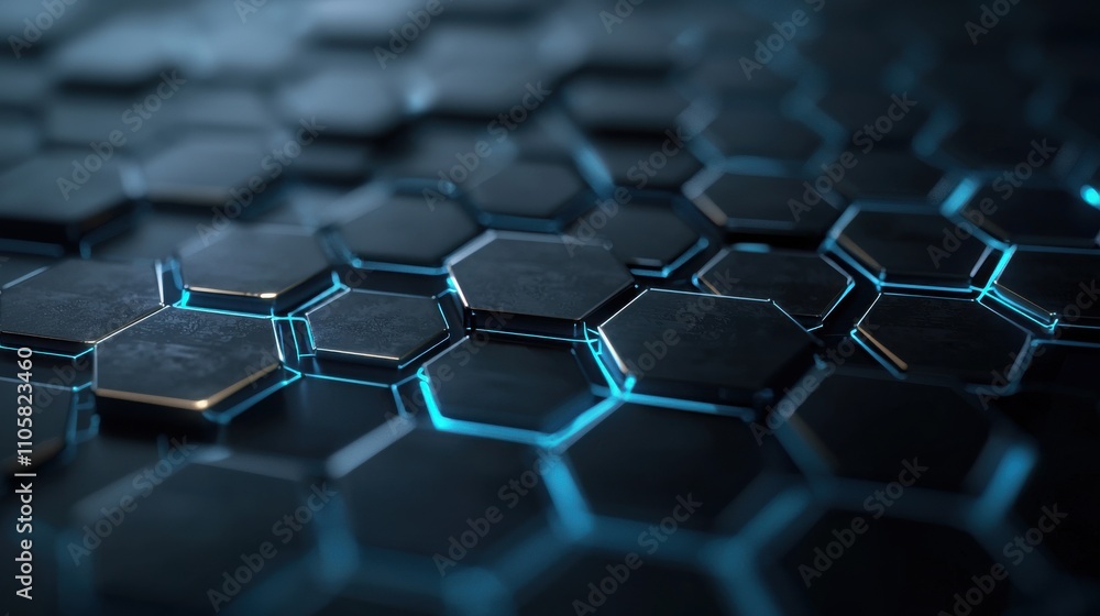 Dynamic hexagonal pattern background digital space graphic design abstract environment close-up view technology concept for digital art Dynamic hexagonal pattern background digital space graphic design abstract environment close-up view technology concept for digital art