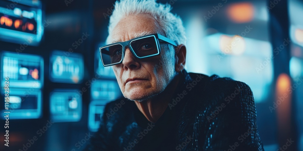 A medium shot of a very realistic attractive elderly A medium shot of a very realistic attractive elderly