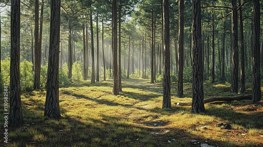 Obraz premium Forest of calm and relaxation