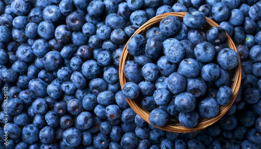 Flat Lay Top View of Bright Ripe Fragrant Blue Bilberry Fruit as Background Flat Lay Top View of Bright Ripe Fragrant Blue Bilberry Fruit as Background