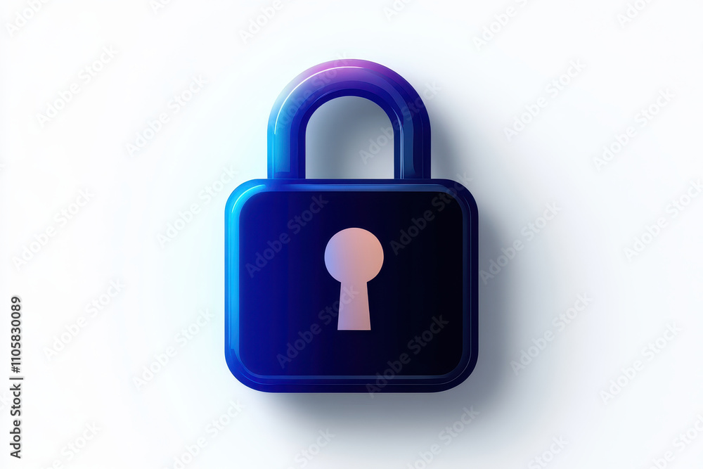 Modern digital padlock icon representing online security and data protection. isolated on white background. Modern digital padlock icon representing online security and data protection. isolated on white background.