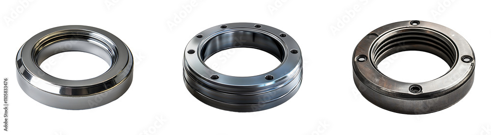 Set, Collection of Concrete Pump Sealing Ring isolated on transparent background. Set, Collection of Concrete Pump Sealing Ring isolated on transparent background.