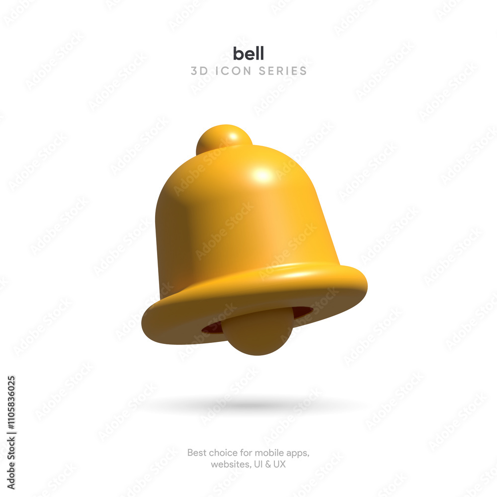 3d rendering notification bell alarm icon. Alarm symbol. Ringing bells. Incoming inbox message. Alarm clock and smartphone application alert. Social media element. 3d illustration. 3d rendering notification bell alarm icon. Alarm symbol. Ringing bells. Incoming inbox message. Alarm clock and smartphone application alert. Social media element. 3d illustration.