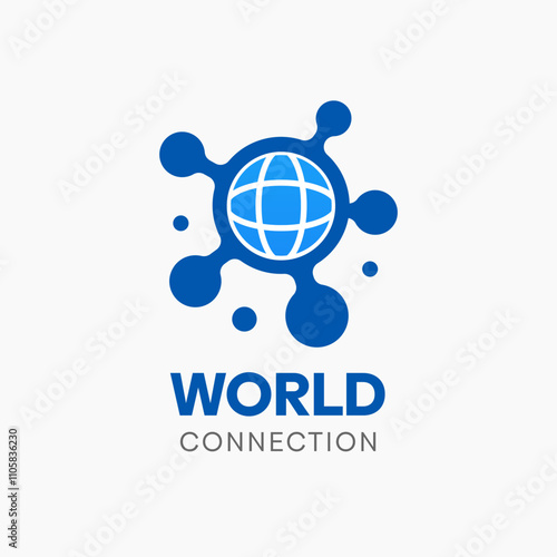 World Connection Logo Design Template. Good for Business, Agency, Community and Organization. 