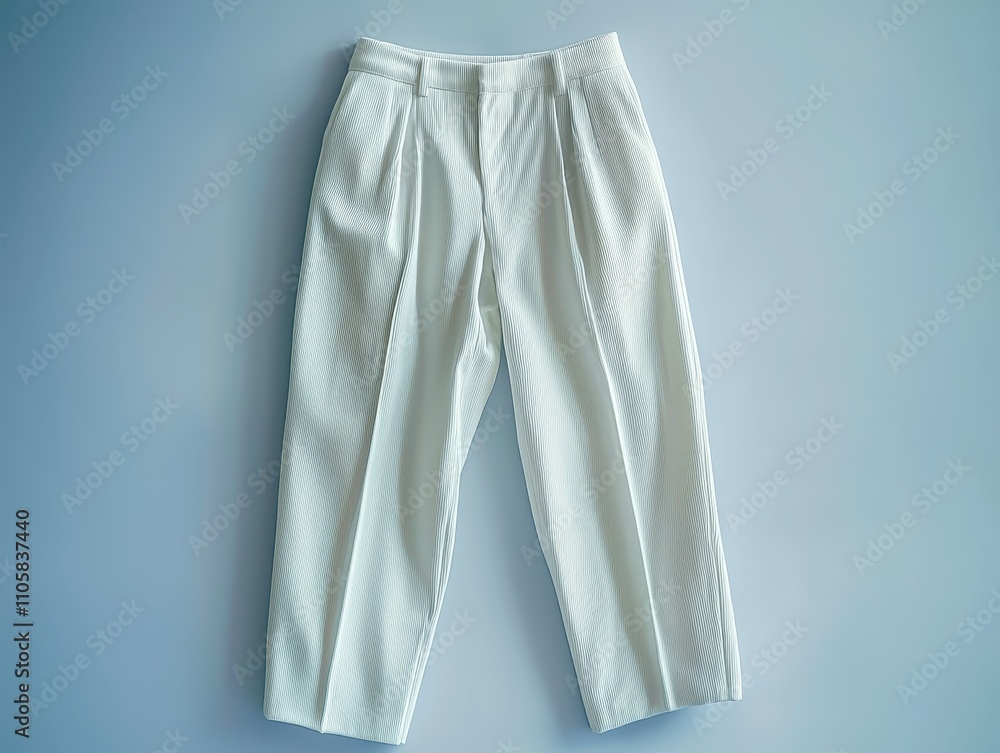 White Pleated Pants - Mist Pants (Dove) main image 1