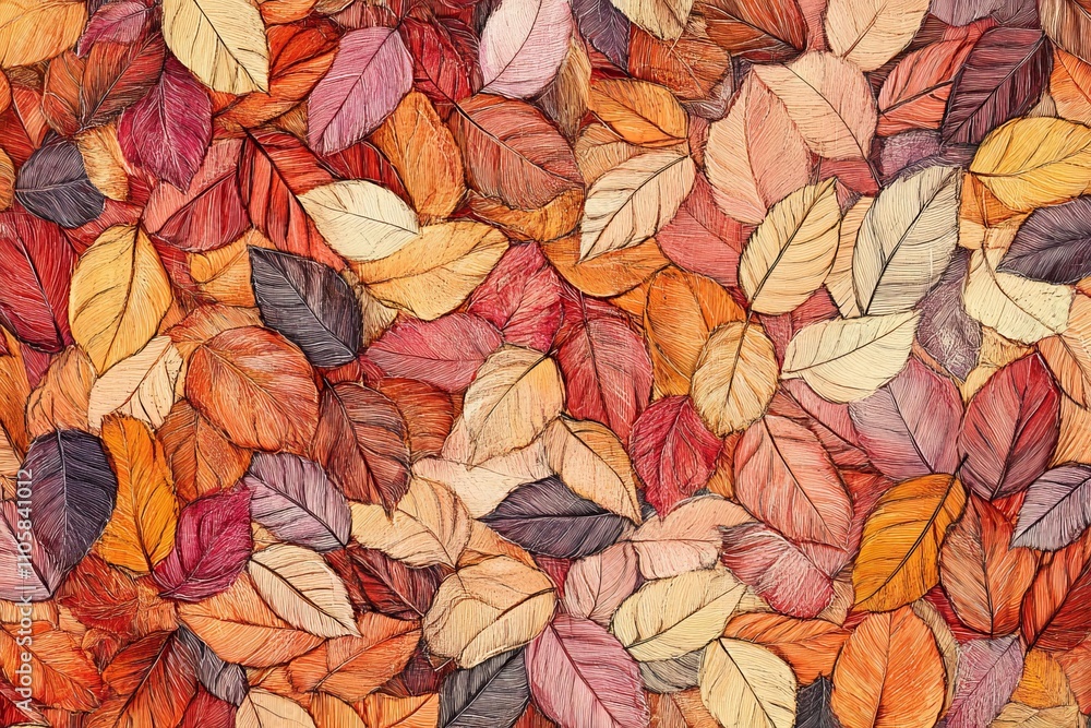 Autumn Leaves Pattern Art: A Vibrant Fall Display Autumn Leaves Pattern Art: A Vibrant Fall Display