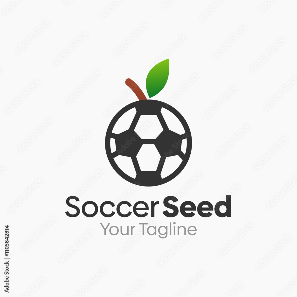 Obraz premium Soccer Seed Logo Design Template. Good for Business, Agency, Community and Organization. 