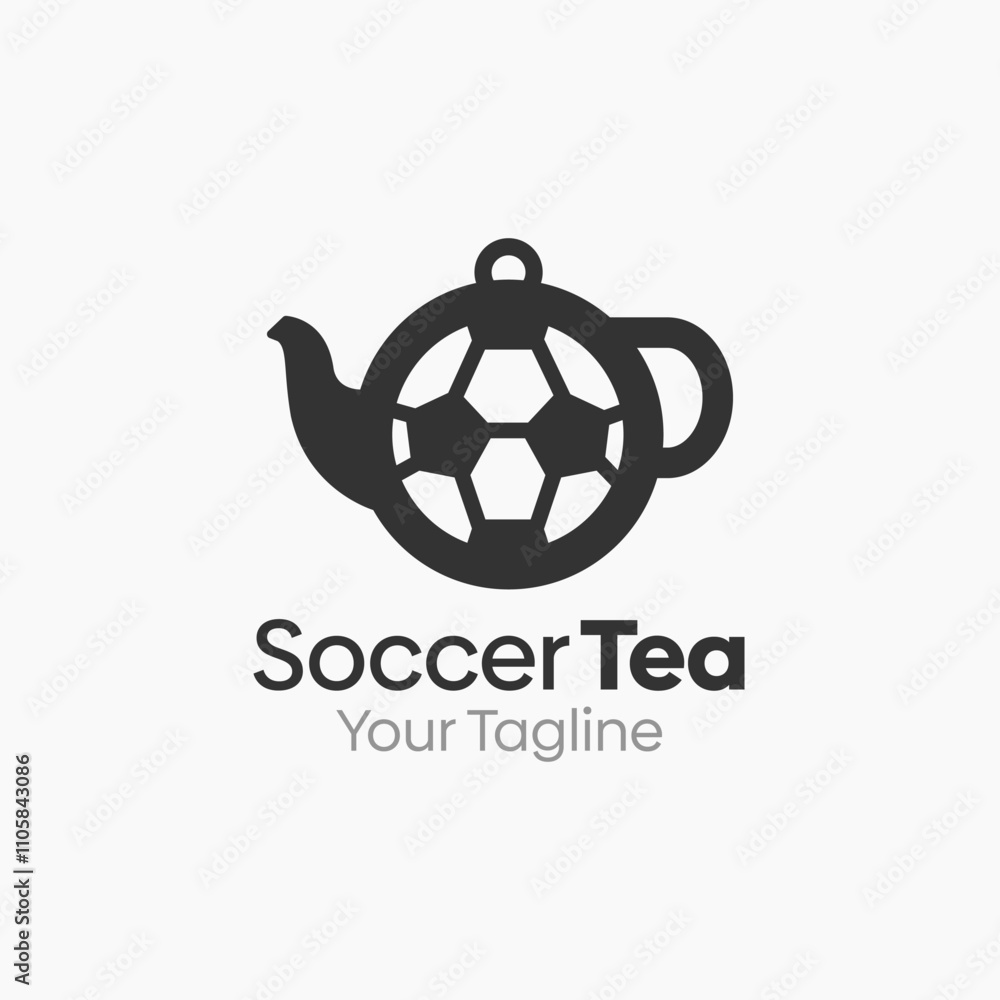 Fototapeta premium Soccer Tea Logo Design Template. Good for Business, Agency, Community and Organization. 