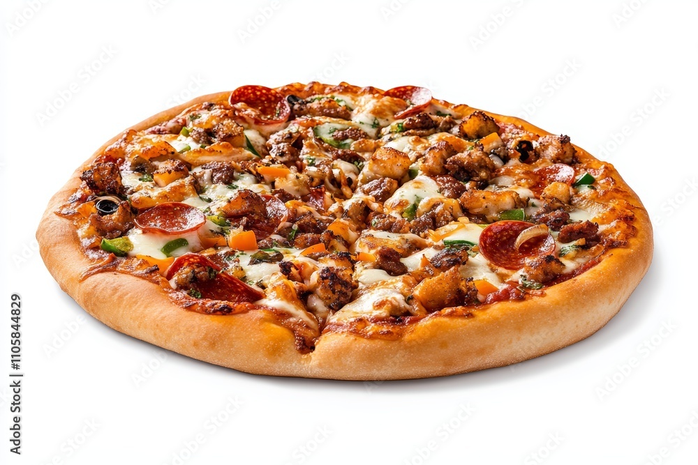 A pizza with pepperoni and cheese on it A pizza with pepperoni and cheese on it