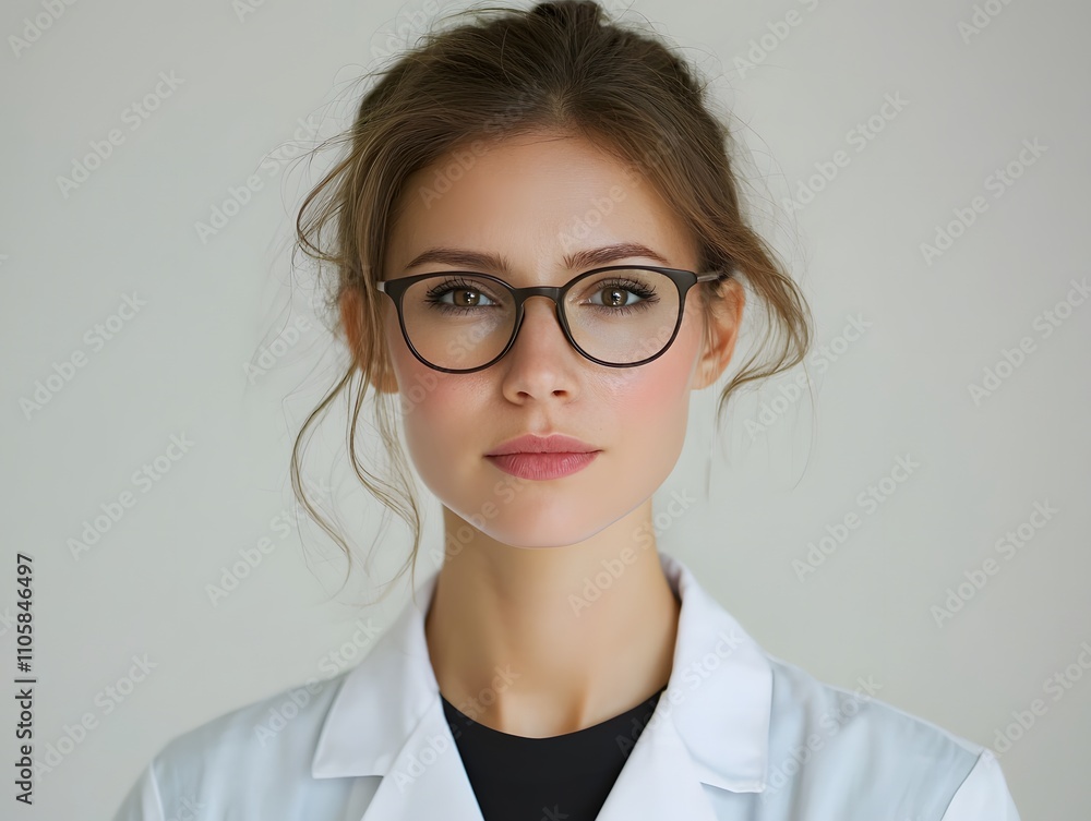 Half make-up photo of a scientific researcher Half make-up photo of a scientific researcher