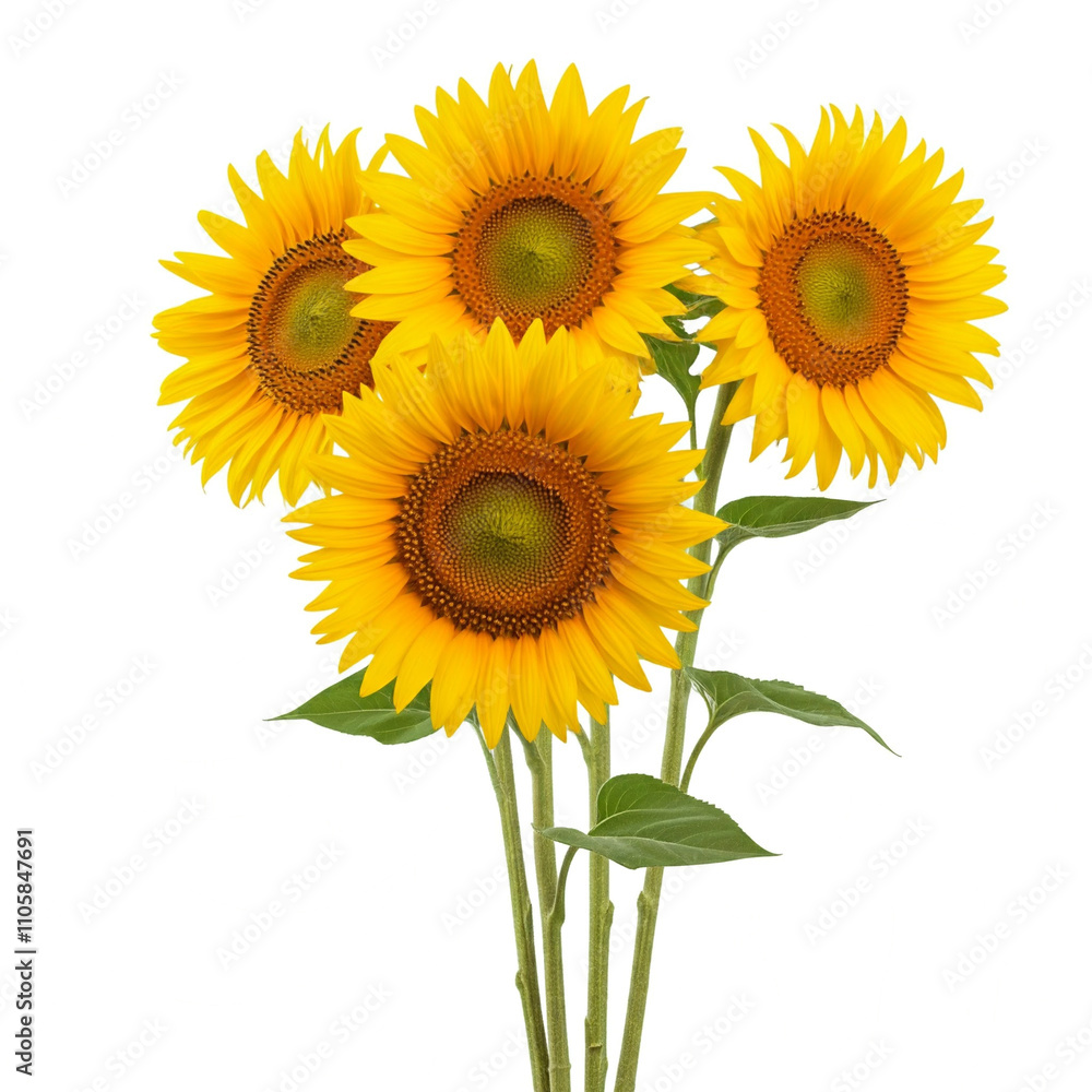 sunflower isolated on white sunflower isolated on white