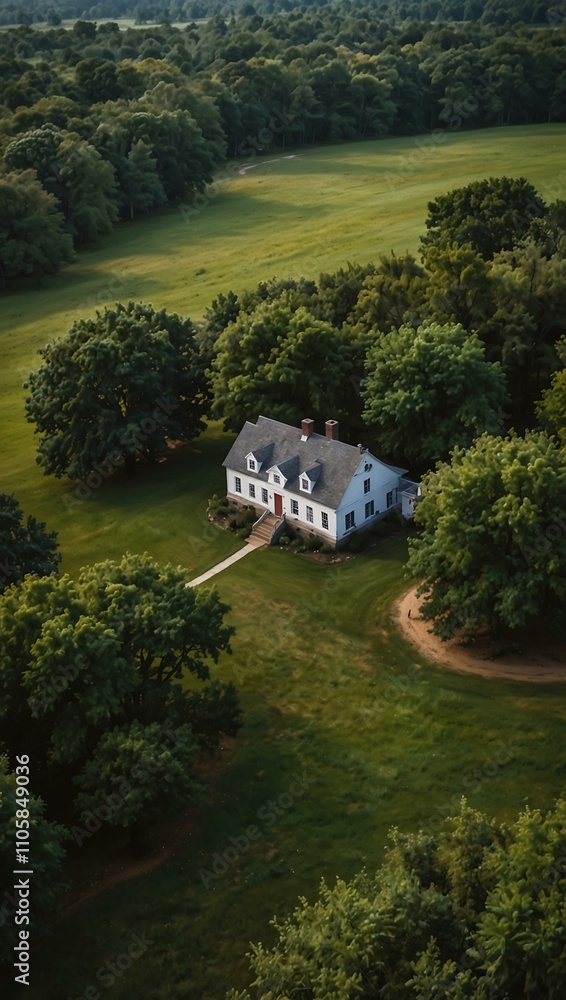 Crane shot of Monmouth Battlefield State Park in New Jersey. Crane shot of Monmouth Battlefield State Park in New Jersey.