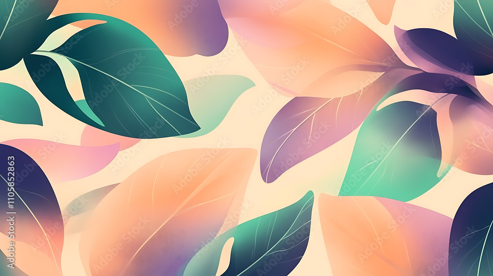 A colorful herbal nature design showcasing soft pastel hues. A colorful herbal nature design showcasing soft pastel hues.