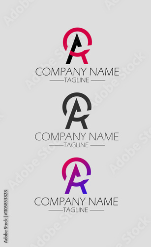 Latter logo with colorful and fun color style