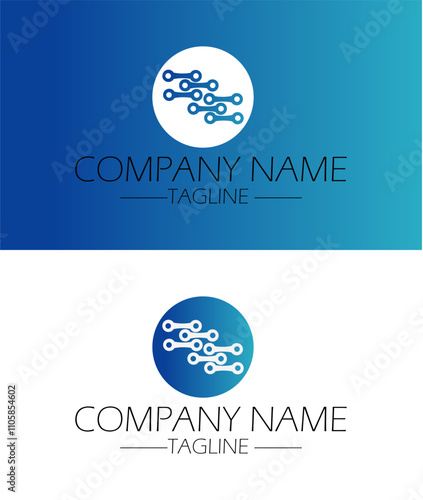 Technology logo in gradient style