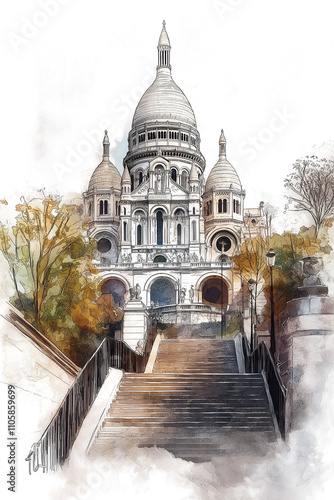 Watercolor Illustration Of The 